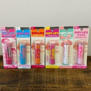 Baby Lips Moisturizing Lip Balm, Six Total